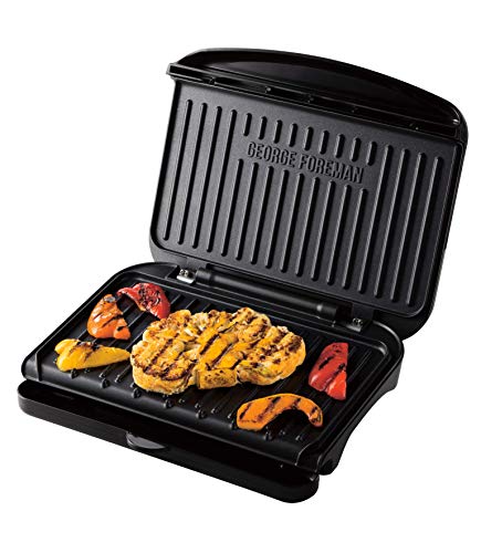 George Foreman Medium Fit Grill - Versatile Griddle, Hot Plate and Toastie Machine in Black Main image