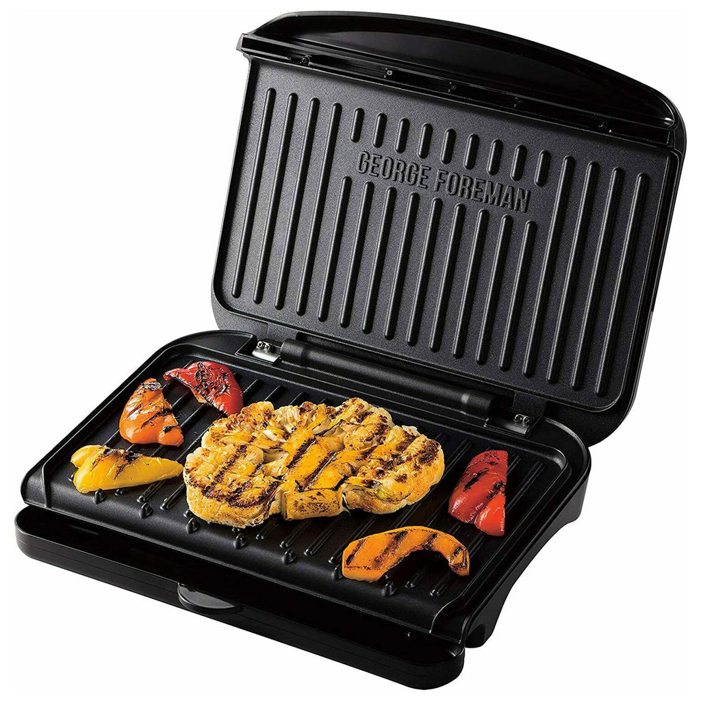 George Foreman Medium Fit Grill - Versatile Griddle, Hot Plate and Toastie Machine in Black