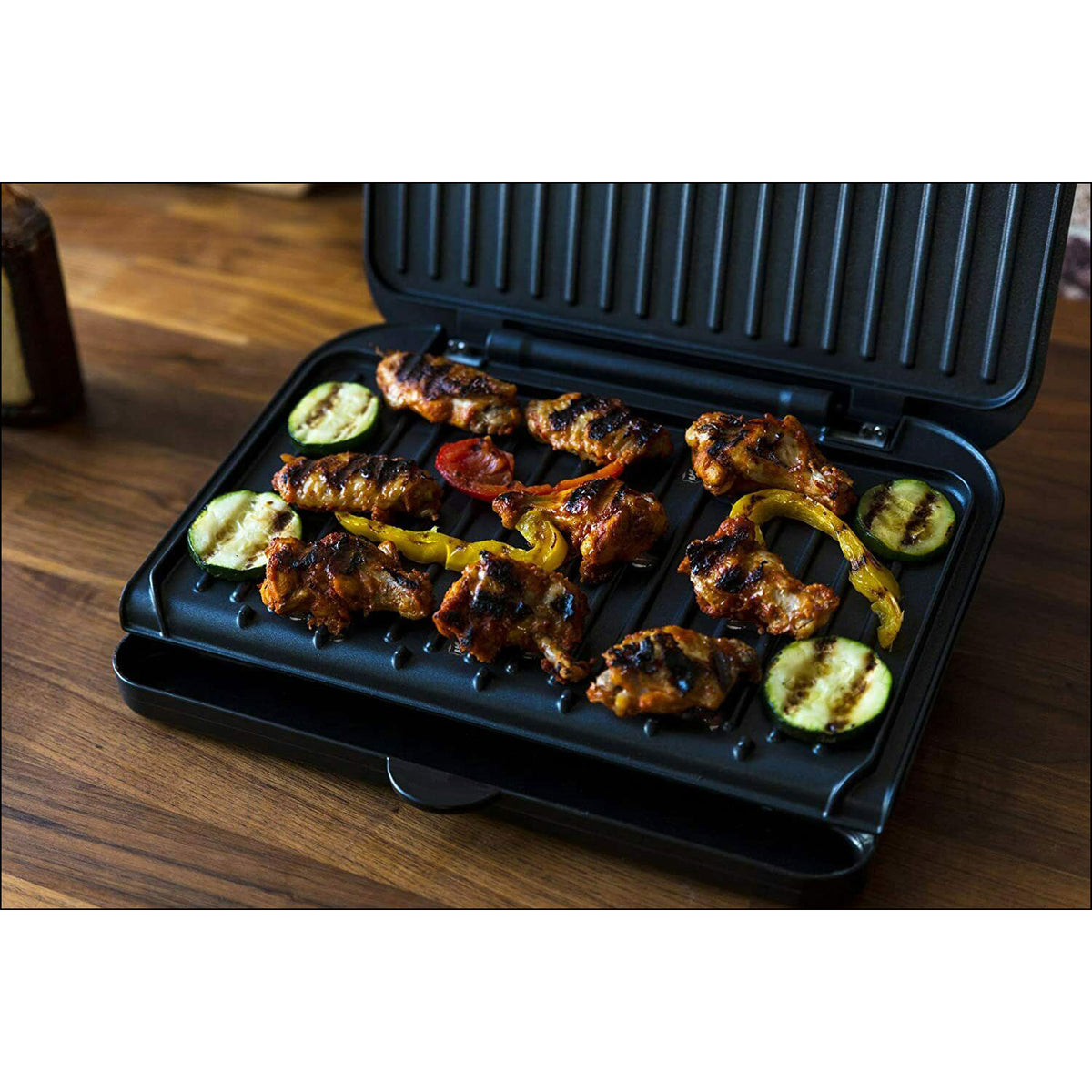 George Foreman Medium Fit Grill - Versatile Griddle, Hot Plate and Toastie Machine in Black