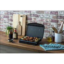 George Foreman Medium Fit Grill - Versatile Griddle, Hot Plate and Toastie Machine in Black