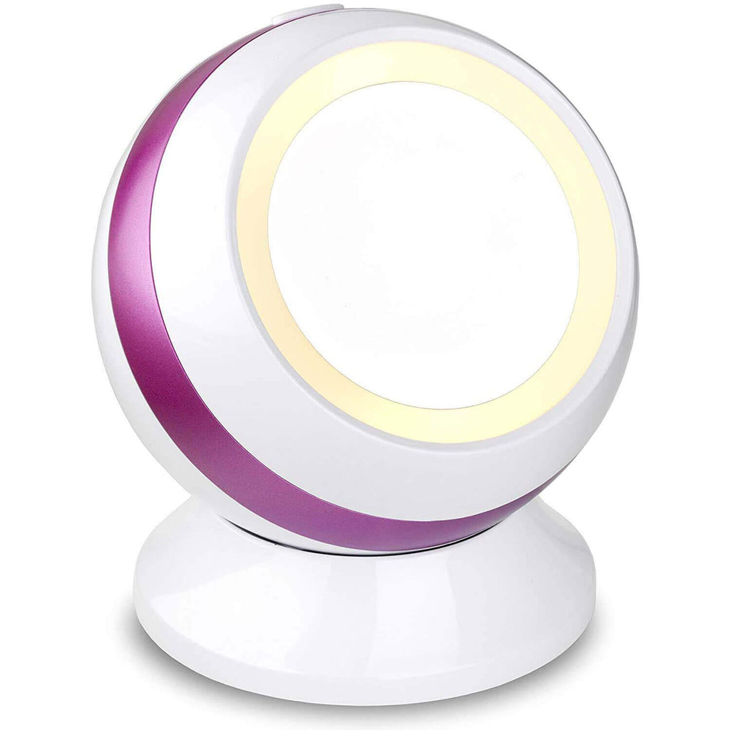 Babyliss Illuminated Globe Mirror Makeup Vanity Mirror with Storage White Pink 15cm