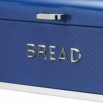 KitchenCraft Lovello Textured Bread Bin - Midnight Blue