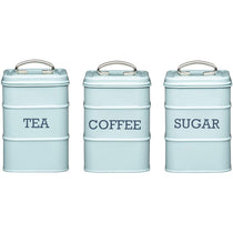 KitchenCraft Living Nostalgia Metal Tea Caddy - Vintage Blue