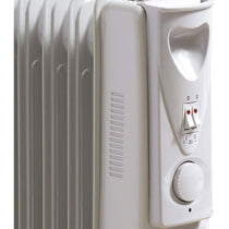 Daewoo 11 Fin Oil Filled Radiator Heater With Thermostat And Wheels 2500 W - White
