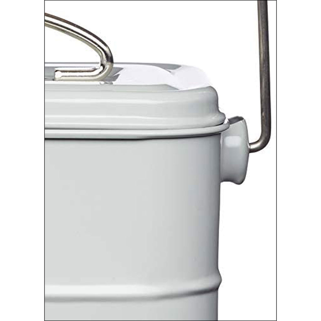 KitchenCraft Living Nostalgia Metal Kitchen Compost Bin French In Grey