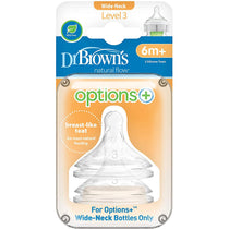 Dr Brown Options + Level 3 Teats - Twin Pack