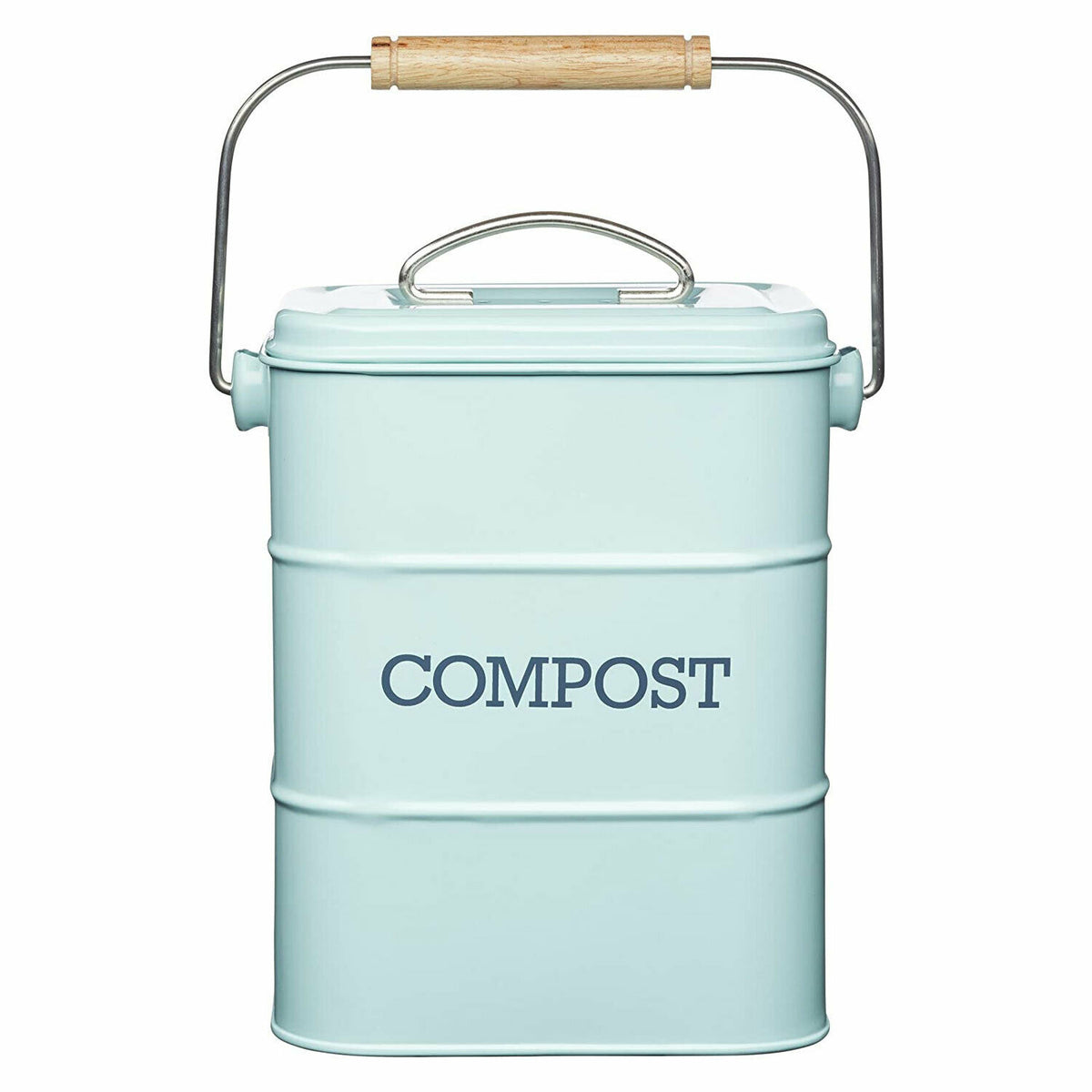 KitchenCraft Living Nostalgia Metal Kitchen Compost Bin 3 Litres - Vintage Blue Main image