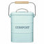 KitchenCraft Living Nostalgia Metal Kitchen Compost Bin 3 Litres - Vintage Blue