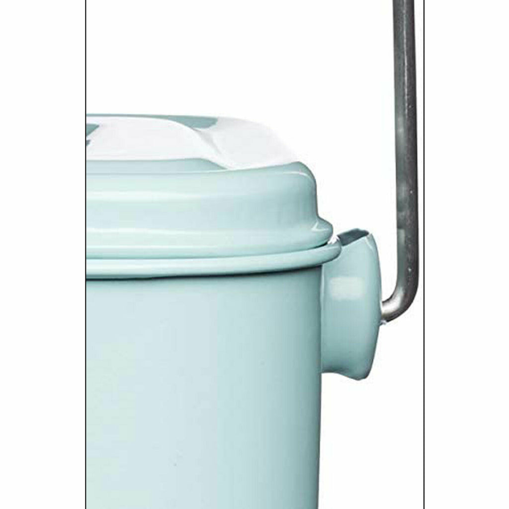 KitchenCraft Living Nostalgia Metal Kitchen Compost Bin 3 Litres - Vintage Blue
