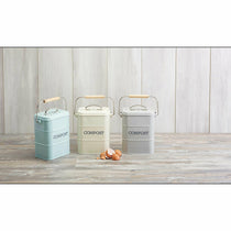 KitchenCraft Living Nostalgia Metal Kitchen Compost Bin 3 Litres - Vintage Blue