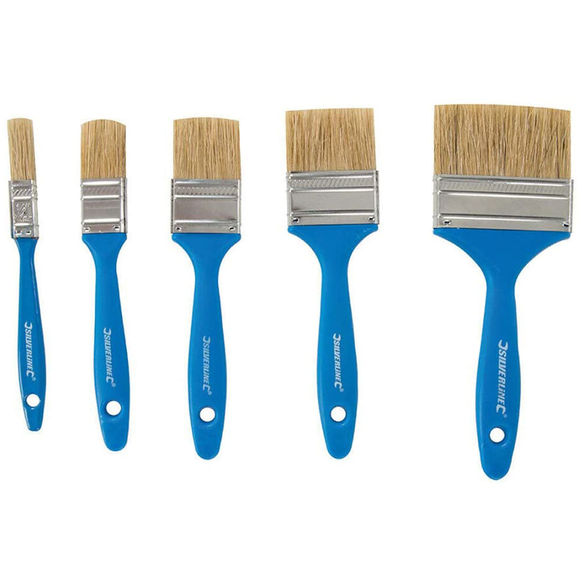 Silverline Disposable Paint Brush Natural 5pce Set - Sizes 12, 25, 40, 50 And 75mm Secondary image