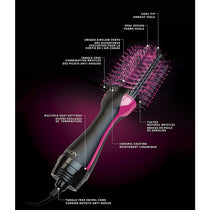 Revlon Pro Collection Salon One Step Hair Dryer And Volumiser Hot Air Stylers - Black/Pink