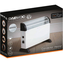 Daewoo Convector Heater 2000W – 3 Heat Settings With Thermostat & Safety Cut-Out White