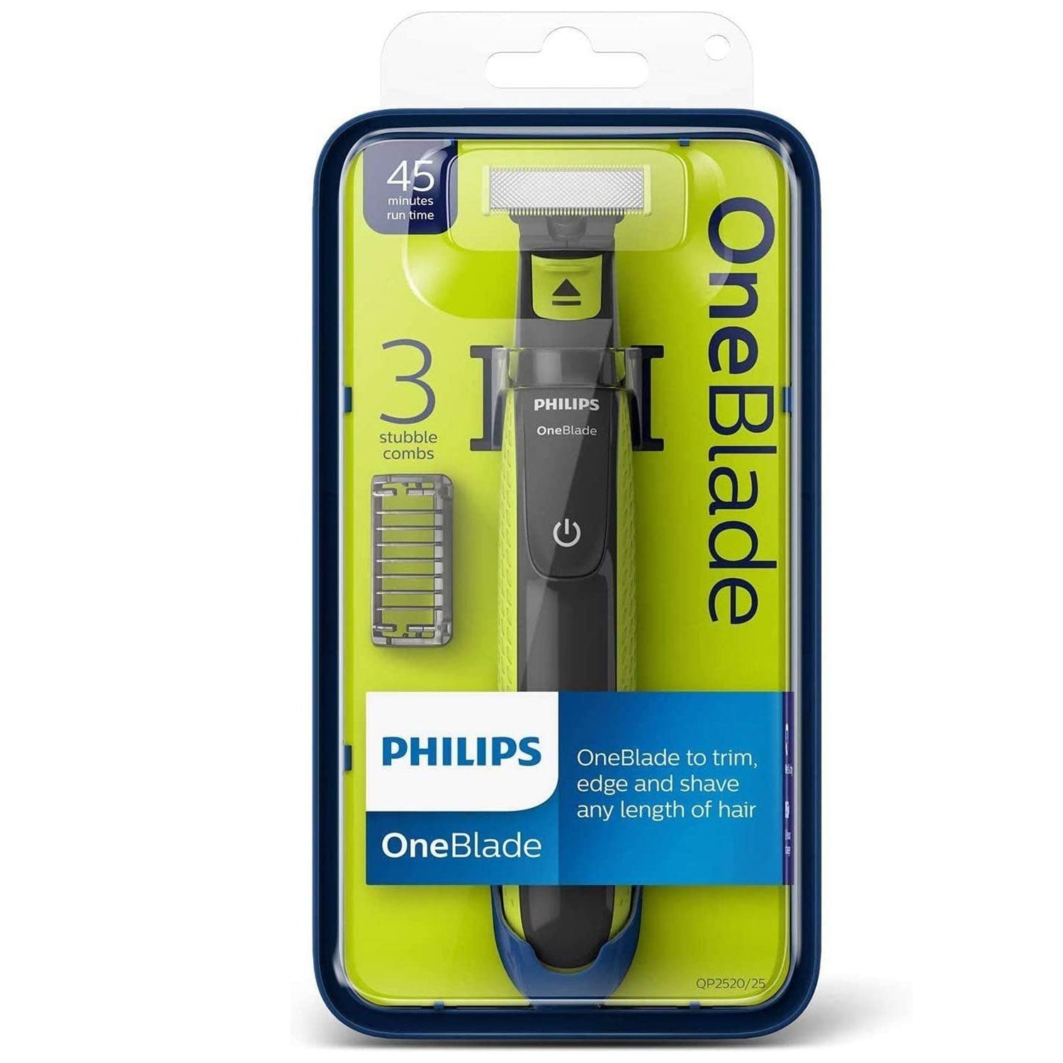 Philips OneBlade Wet And Dry Hair Trimmer For Face Trim, Edge, Shave - Lime Green Secondary image