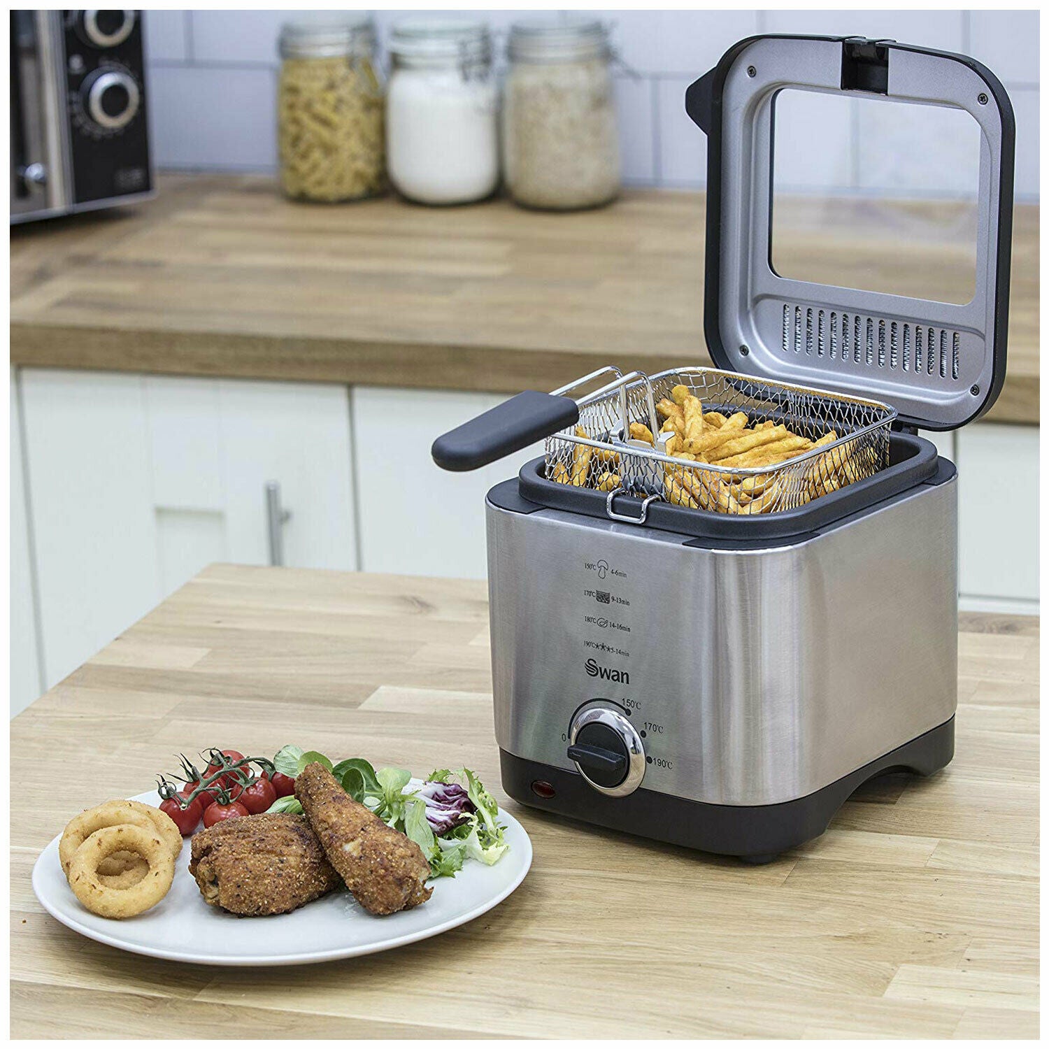 Swan Deep Fat Fryer Stainless Steel 900 W 1.5 Litres - Silver Secondary image