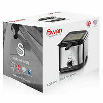 Swan Deep Fat Fryer Stainless Steel 900 W 1.5 Litres - Silver