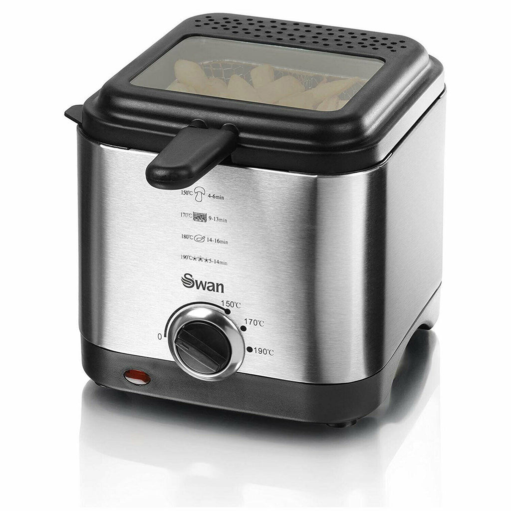 Swan Deep Fat Fryer Stainless Steel 900 W 1.5 Litres - Silver