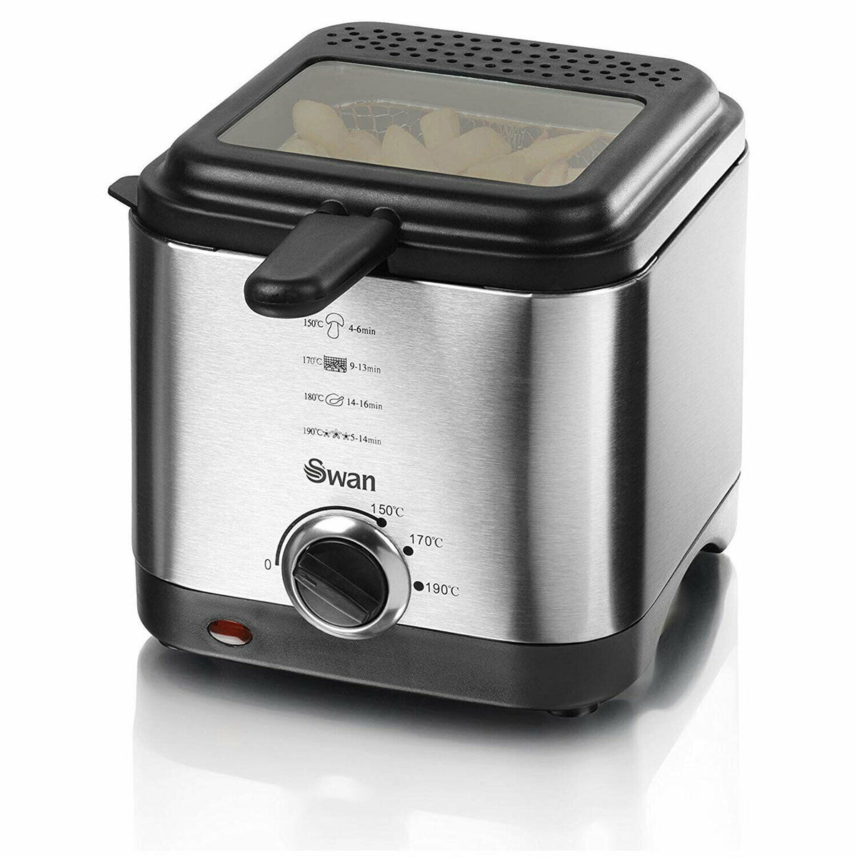 Swan Deep Fat Fryer Stainless Steel 900 W 1.5 Litres - Silver