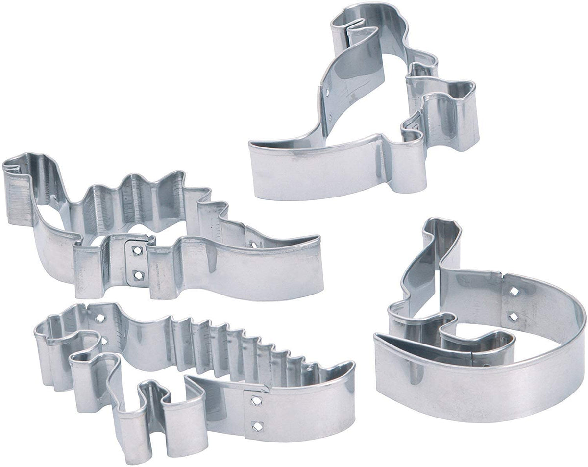 KitchenCraft Let’s Make Dinosaur Cookie Cutters - Set of 4 Main image