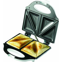 Fine Elements Deep Fill 2 Portion Sandwich Toaster with Easy Clean Non Stick Coating Plates - White