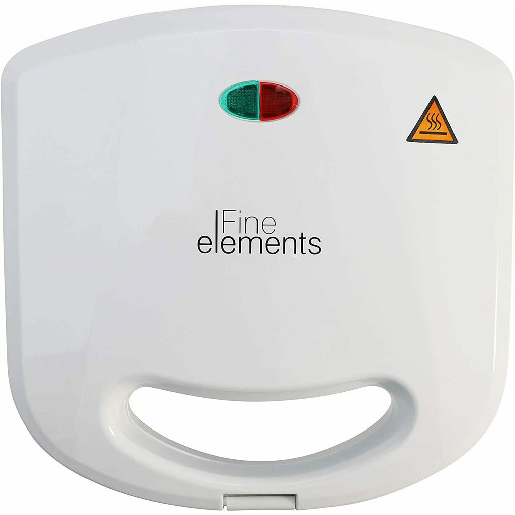 Fine Elements Deep Fill 2 Portion Sandwich Toaster with Easy Clean Non Stick Coating Plates - White