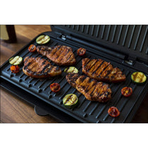 George Foreman Large Fit Grill - Versatile Griddle, Hot Plate and Toastie Machine in Black