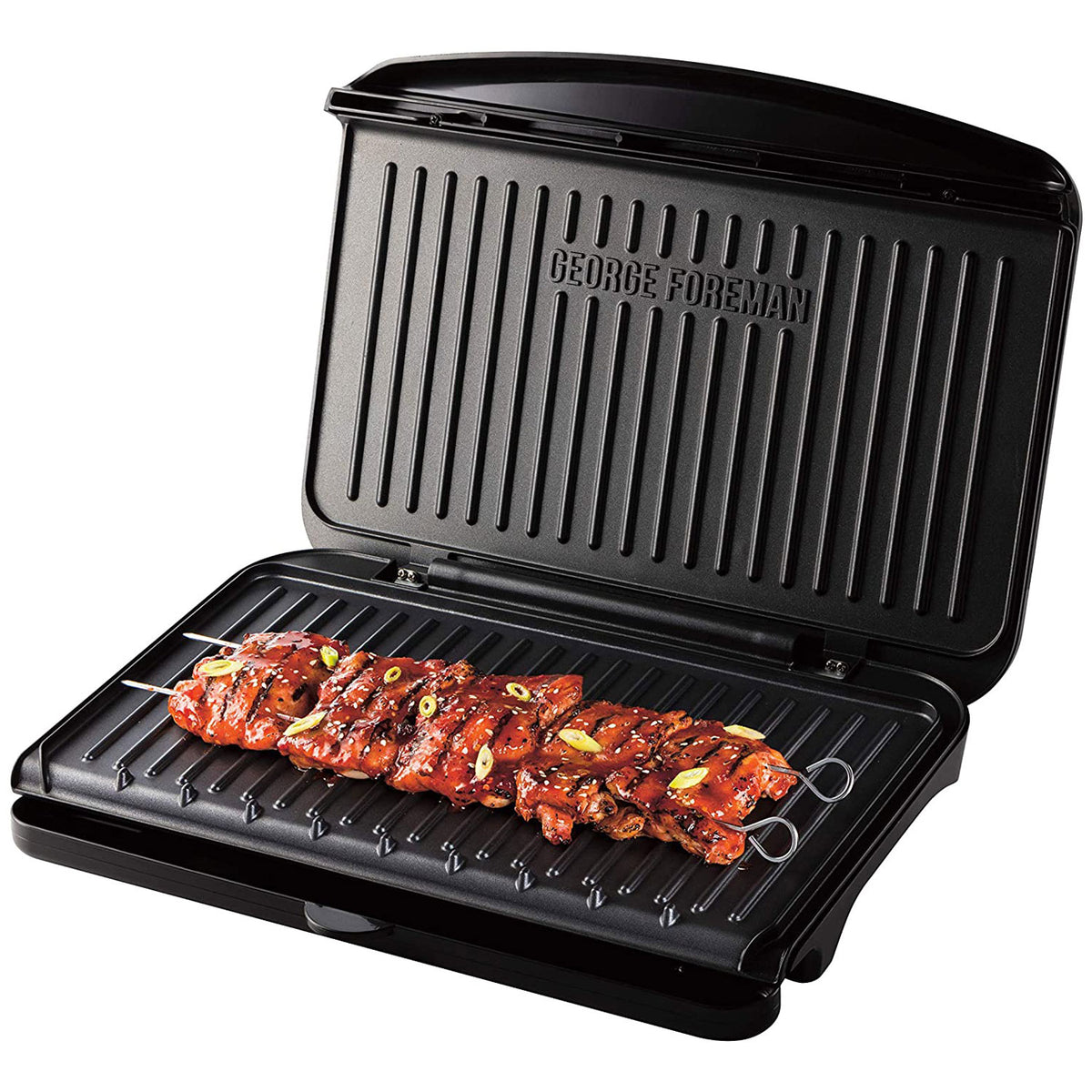 George Foreman Large Fit Grill - Versatile Griddle, Hot Plate and Toastie Machine in Black Main image
