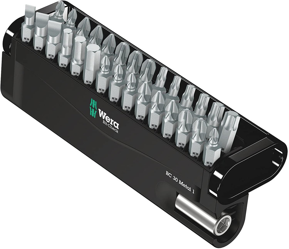 Wera Bit-Check Metal PZ PH TX SL Hex Bit 30pc Set