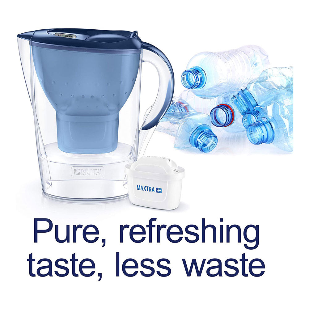 Brita Marella Water Filter Jug 2.4L with MAXTRA & Cartridge Plastic Blue