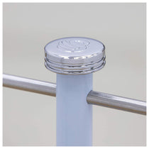 Swan Retro 6 Cup Mug Tree Weighted Base Polished Metal - Blue