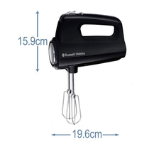 Russell Hobbs Desire Hand Mixer Electric Hand Whisk And Dough Mixer Attachments 350 W - Matte Black