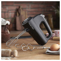 Russell Hobbs Desire Hand Mixer Electric Hand Whisk And Dough Mixer Attachments 350 W - Matte Black