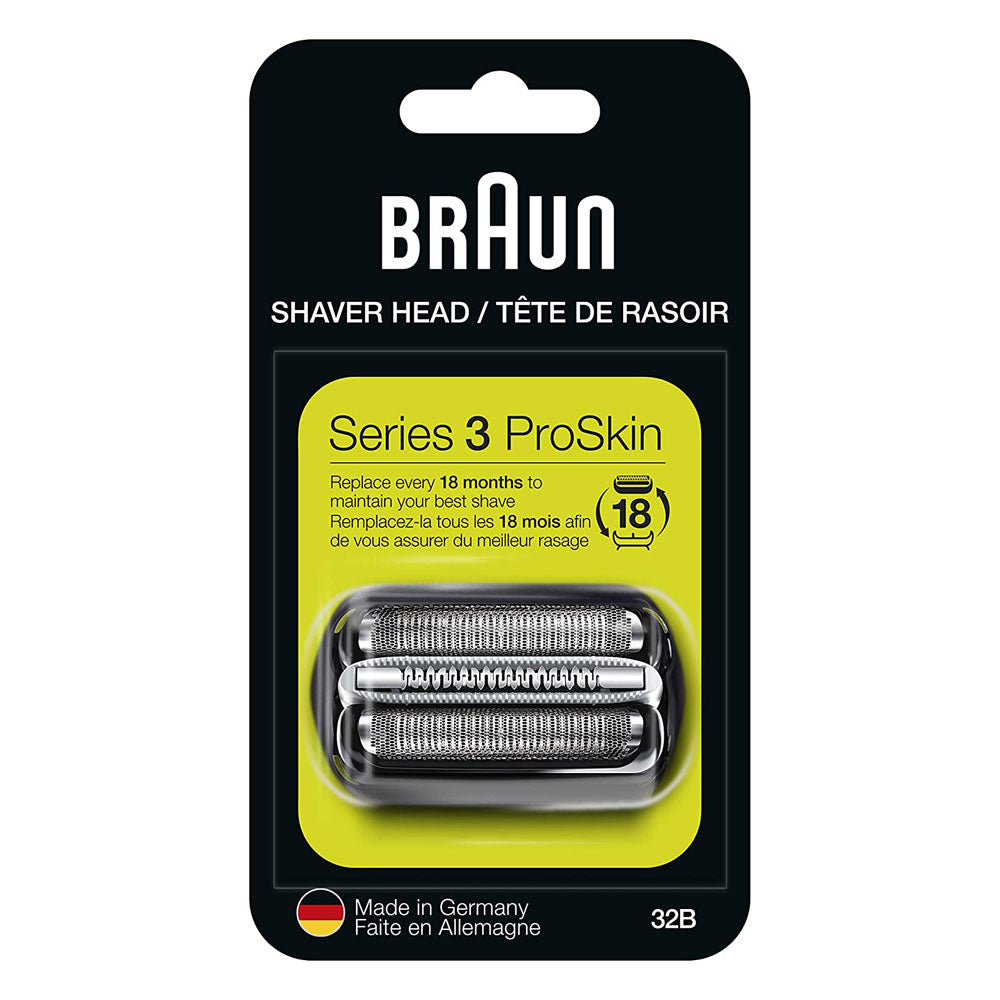 Braun Series 3 32B Electric Shaver Head Replacement - Black