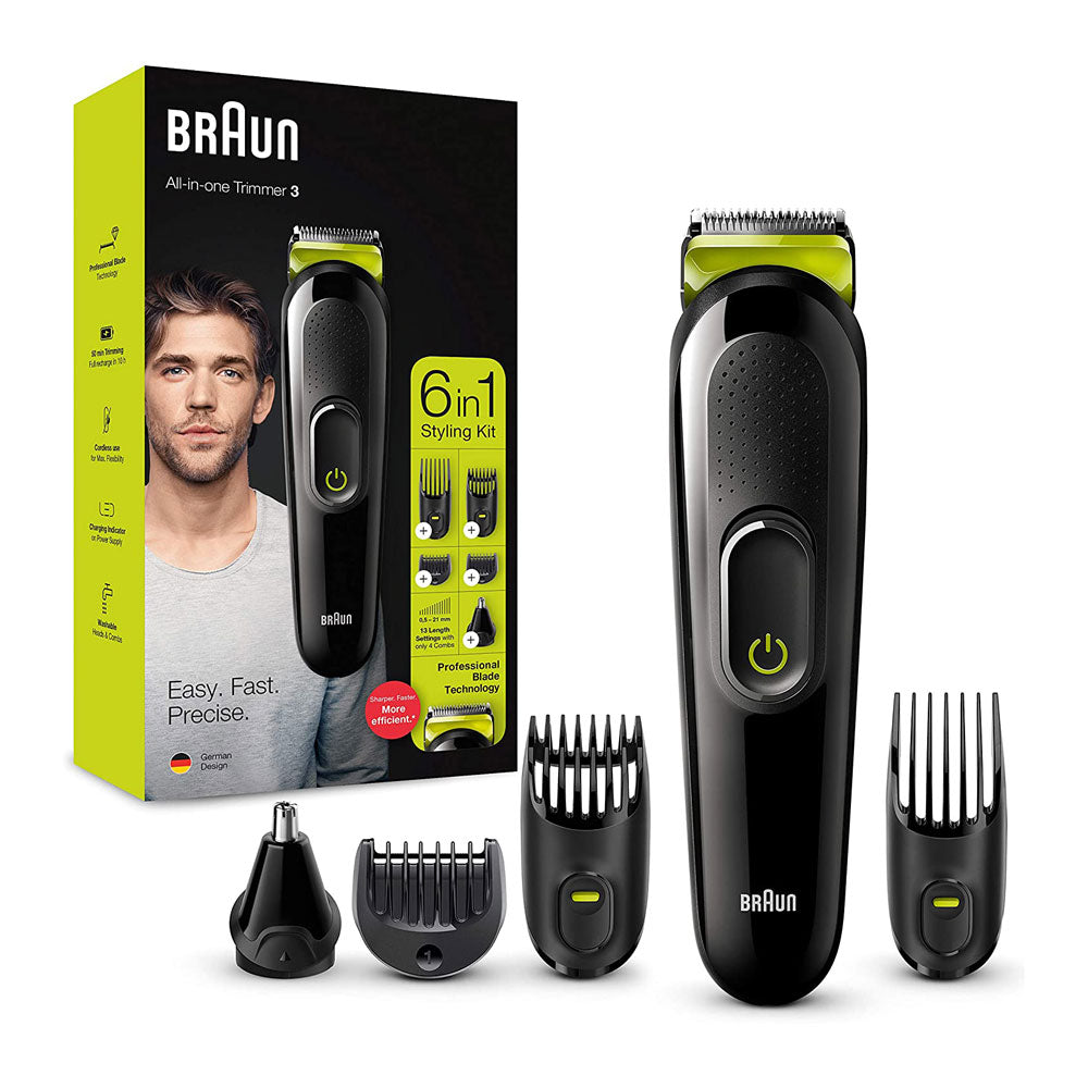 Braun 6 In 1 All In One Mens Beard Face And Hair Trimmer Grooming Kit with 5 Attachments Main image