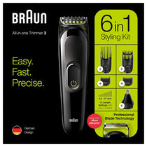 Braun 6 In 1 All In One Mens Beard Face And Hair Trimmer Grooming Kit with 5 Attachments
