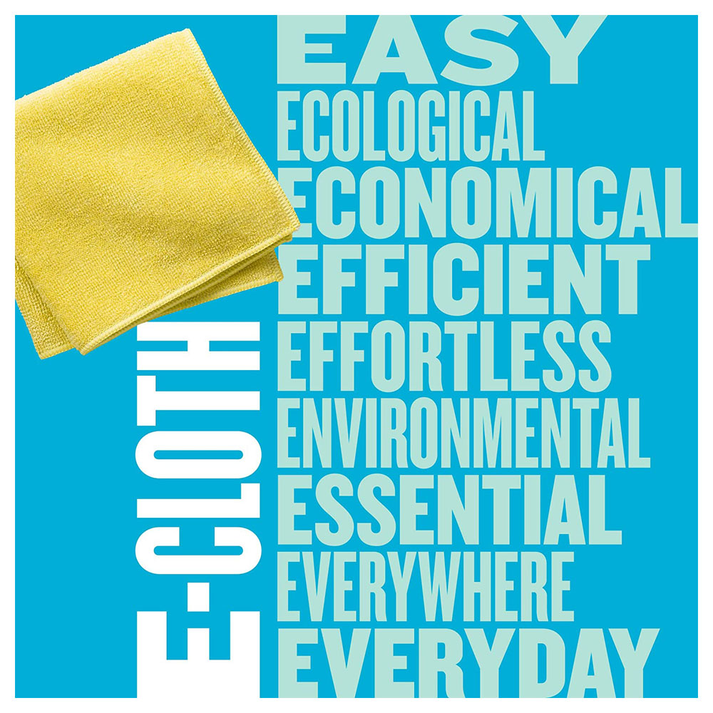 E-Cloth Bathroom Cleaning Cloth 32cm x 32cm - Yellow
