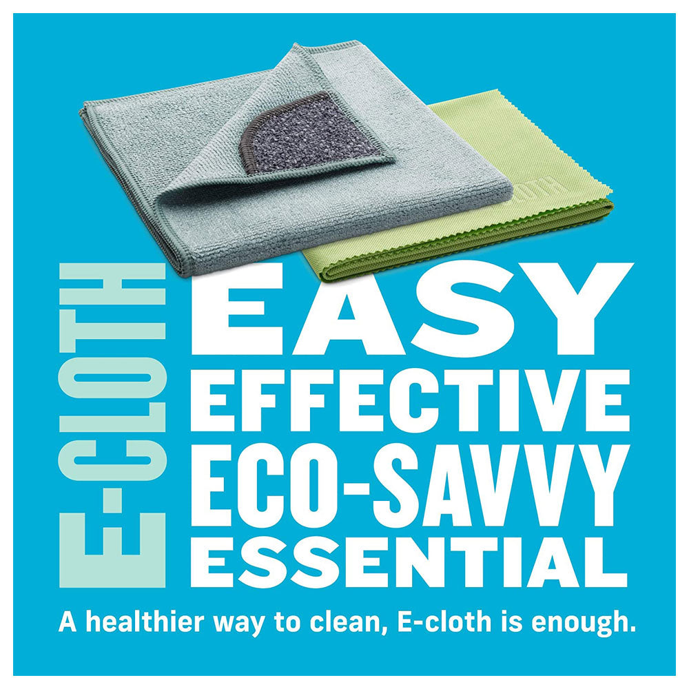 E-Cloth Kitchen Cleaning Cloths 2 Pack 32cm x 32cm - Blue & Green