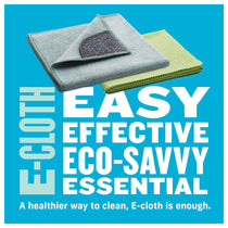 E-Cloth Kitchen Cleaning Cloths 2 Pack 32cm x 32cm - Blue & Green