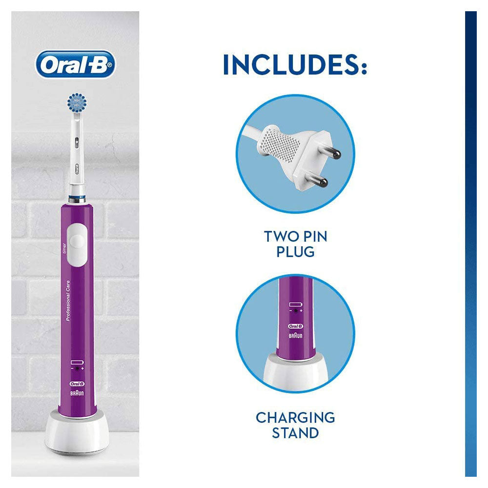 Oral B Junior Kids Sensi Ultrathin Electric Rechargeable Toothbrush For Children Aged 6 + Years - Purple Secondary image