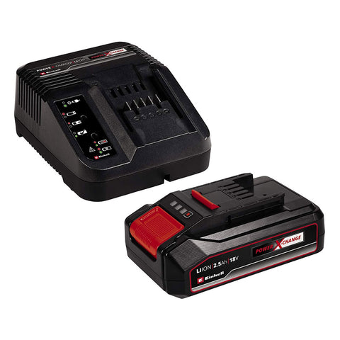Einhell 2.5Ah Power X-Change Starter Kit - Battery & Charger Universal For All Power X-Change Devices - product photo