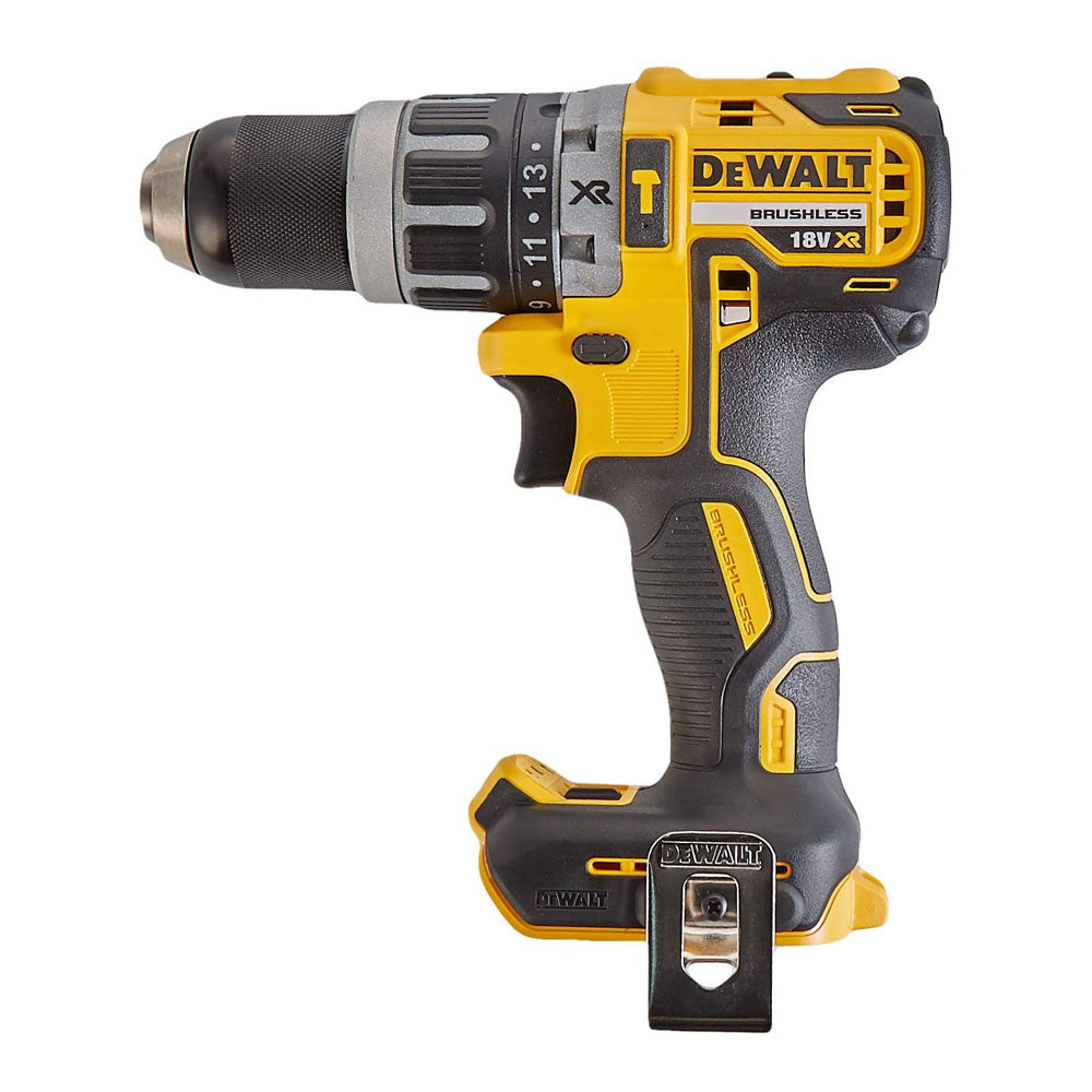 Dewalt 18V XR Li-Ion Brushless Compact Combi Hammer Drill Bare Unit - Yellow/Black Main image