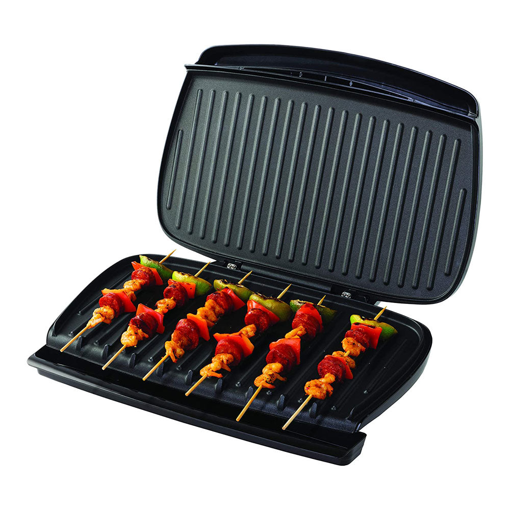 George Foreman Entertaining 10 Portion Large Grill Stainless Steel 2400 W - Black