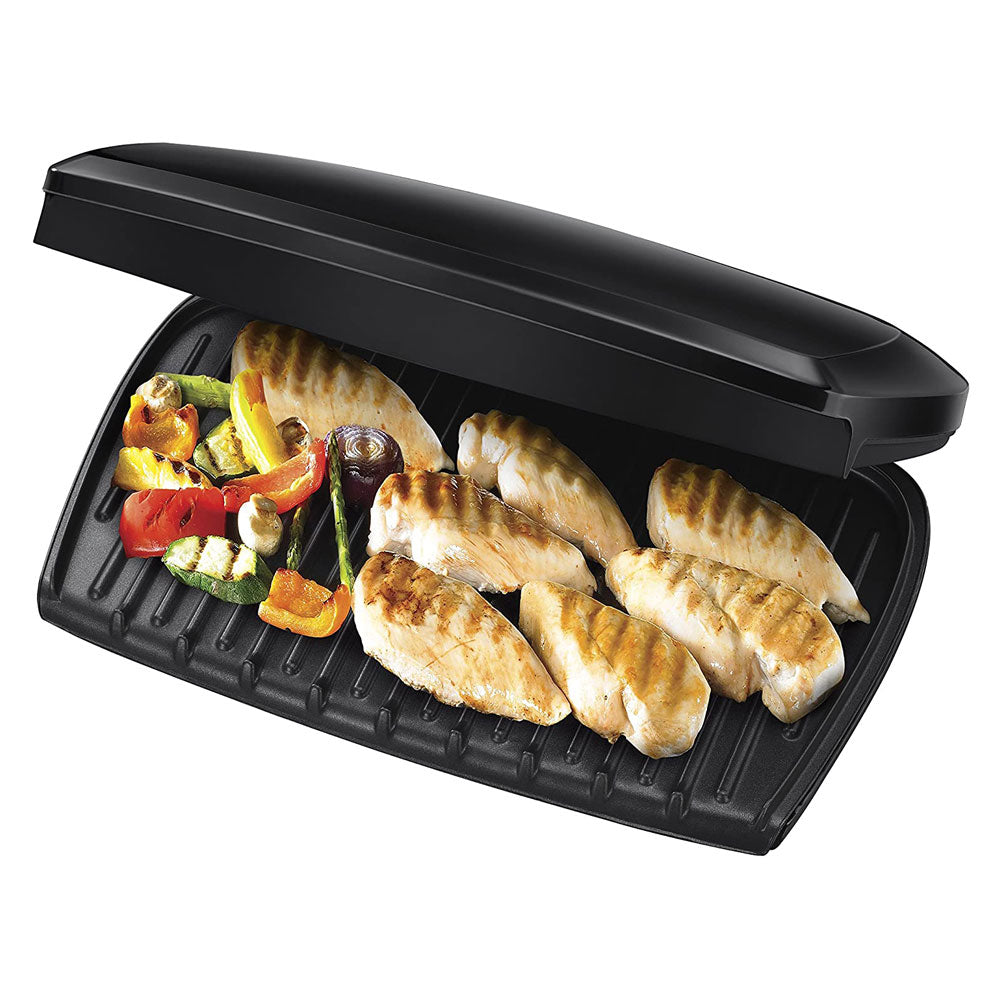 George Foreman Entertaining 10 Portion Large Grill Stainless Steel 2400 W - Black