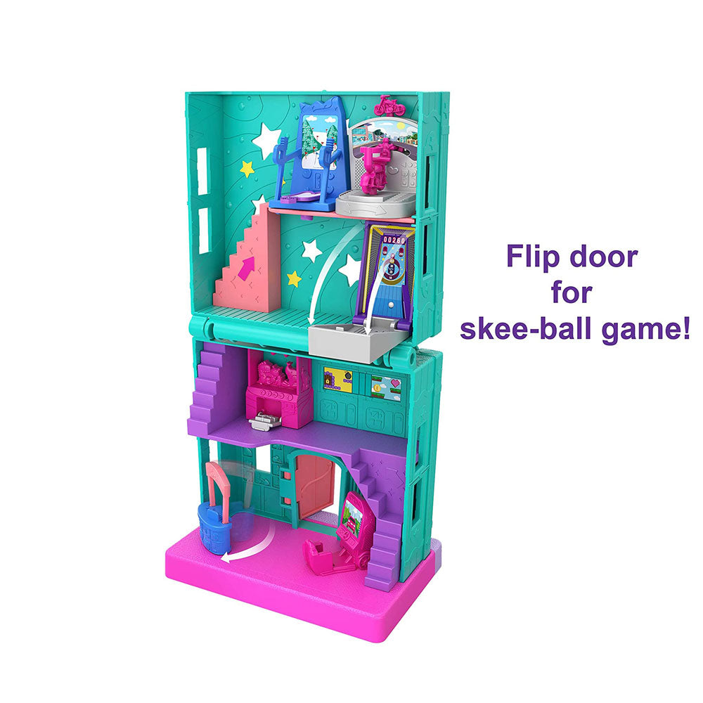 Polly Pocket Pollyville Arcade Set With 4 Floors 2 Dolls & 5 Accessories - Multicolor Secondary image