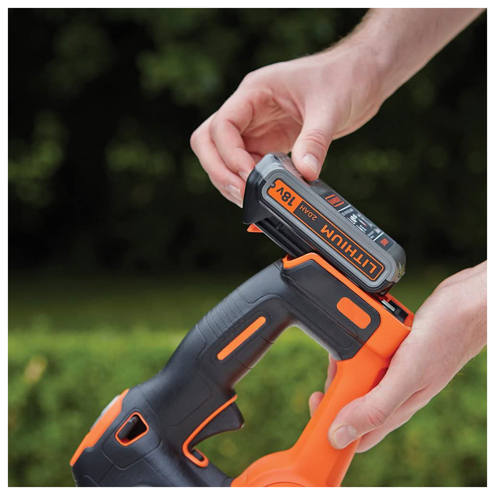 Black & Decker 18V Cordless Hedge Trimmer With 2.0Ah Lithium Ion Battery