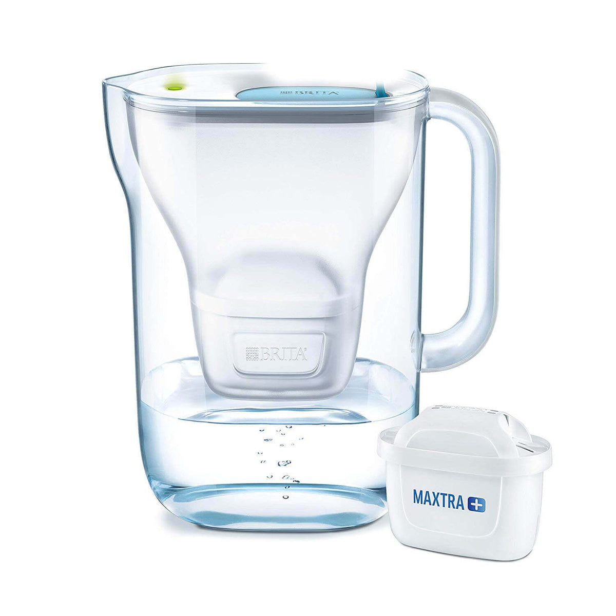 Brita Style Water Filter Jug With MAXTRA+ Filter Cartridges Plastic 2.4 Litres - White Soft Blue Main image