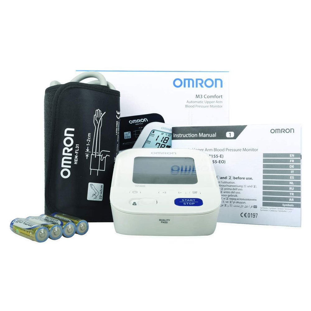 Omron M3 Comfort Upper Arm Blood Pressure Monitor (HEM-7155-E) - White