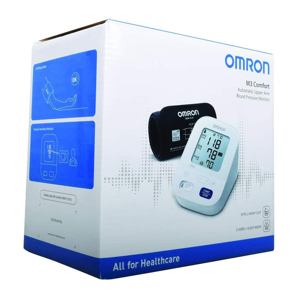 Omron M3 Comfort Upper Arm Blood Pressure Monitor (HEM-7155-E) - White