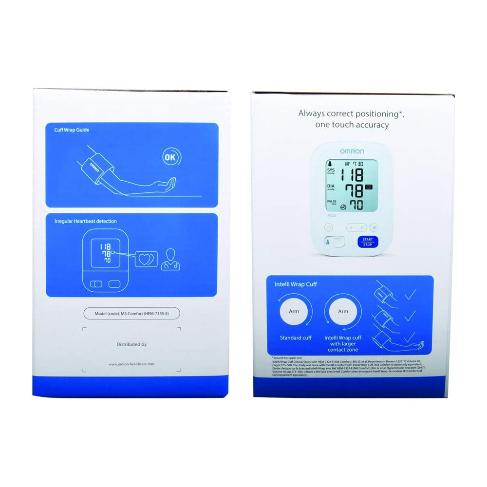 Omron M3 Comfort Upper Arm Blood Pressure Monitor (HEM-7155-E) - White