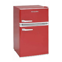 Montpellier Under Counter Retro Under Counter Fridge Freezer 26 Litres - Red